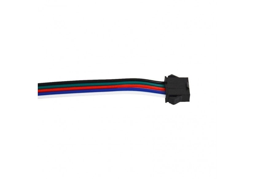 Connecteur mâle pour ruban LED RGBW IP20 avec câble - B1676M-RGBW - Barcelona LED Connecteur mâle pour ruban LED RGBW IP20 avec câble - B1676M-RGBW - Barcelona LED