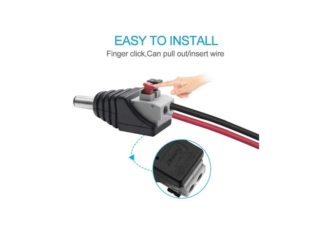 Connecteur jack RCA mâle pour ruban LED - B1695-2-M - Barcelona LED