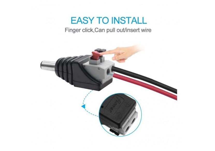 Connecteur jack RCA mâle pour ruban LED - B1695-2-M - Barcelona LED Connecteur jack RCA mâle pour ruban LED - B1695-2-M - Barcelona LED