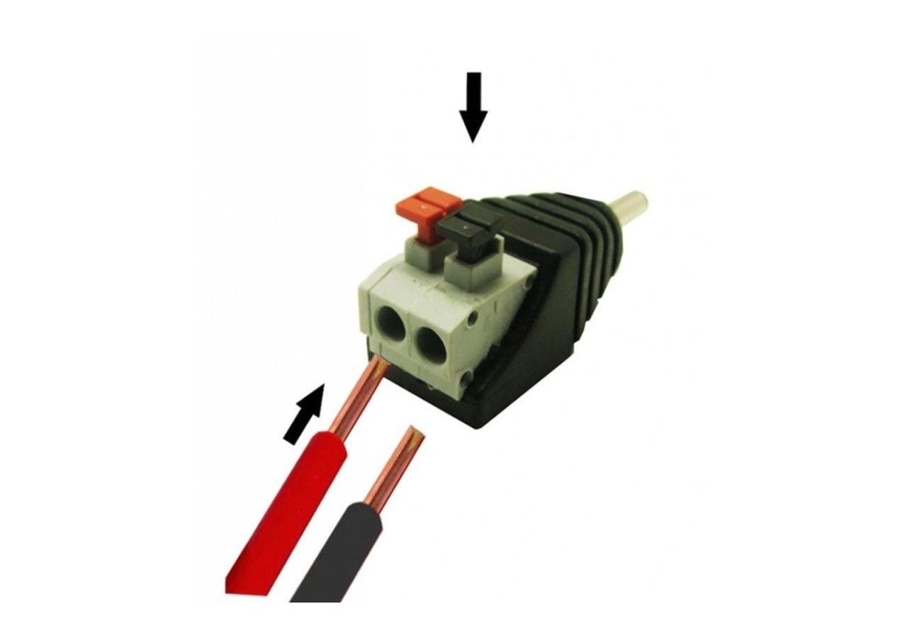 Connecteur jack RCA mâle pour ruban LED - B1695-2-M - Barcelona LED