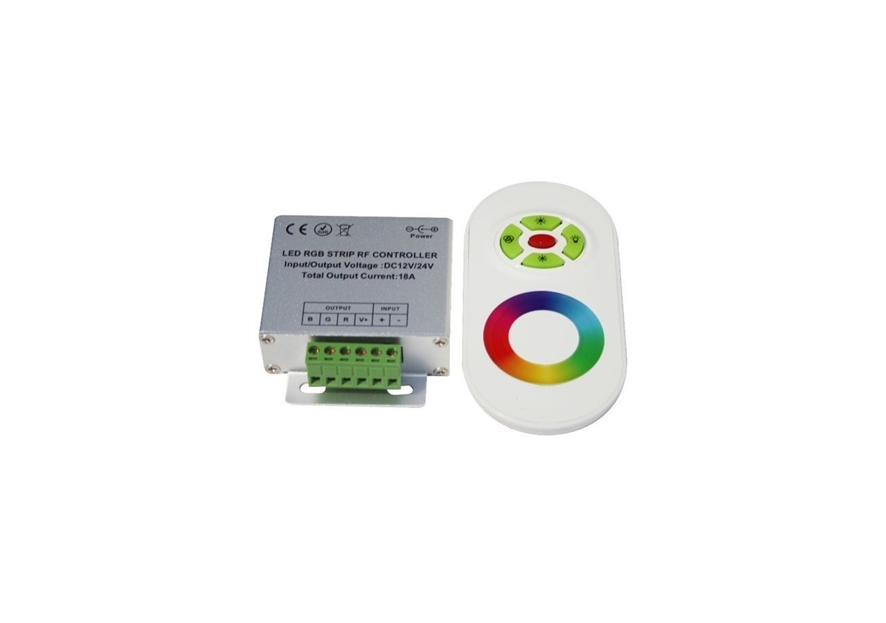 Contrôleur RGB 18A (6a/canal) 12/24V DC + télécommande - B1605N - Barcelona LED