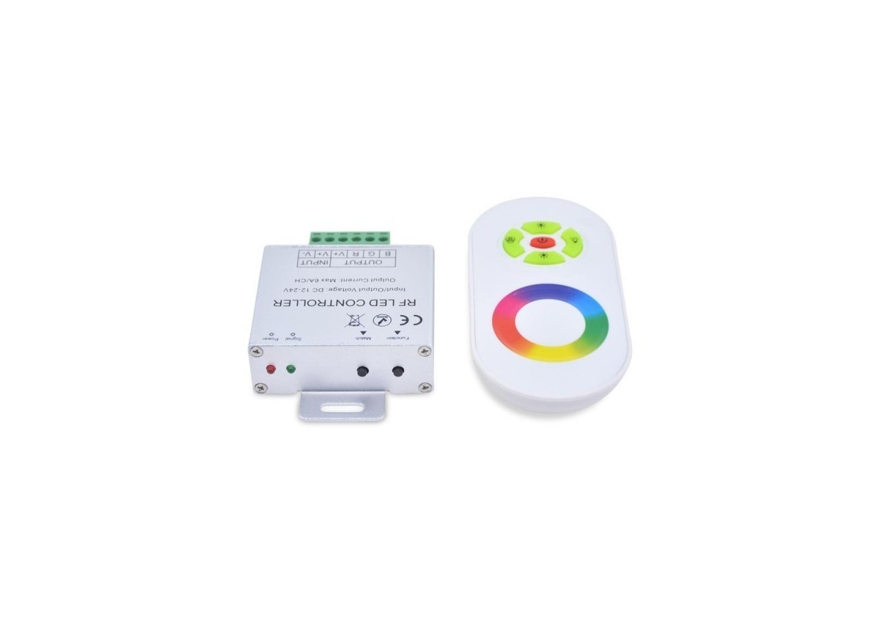 Contrôleur RGB 18A (6a/canal) 12/24V DC + télécommande - B1605N - Barcelona LED