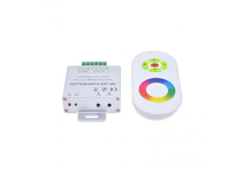 Contrôleur RGB 18A (6a/canal) 12/24V DC + télécommande - B1605N - Barcelona LED Contrôleur RGB 18A (6a/canal) 12/24V DC + télécommande - B1605N - Barcelona LED