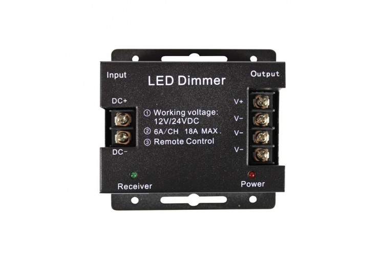 Variateur ruban LED avec télécommande RF 12V / 24V 18A - B1628 - Barcelona LED 2