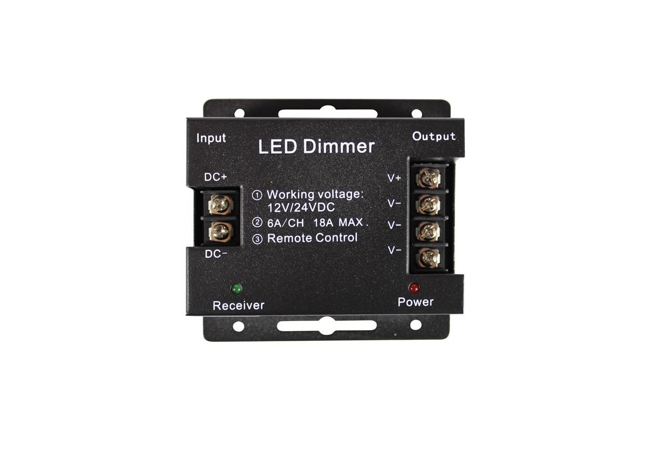 Variateur ruban LED avec télécommande RF 12V / 24V 18A - B1628 - Barcelona LED