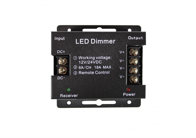 Variateur ruban LED avec télécommande RF 12V / 24V 18A - B1628 - Barcelona LED Variateur ruban LED avec télécommande RF 12V / 24V 18A - B1628 - Barcelona LED