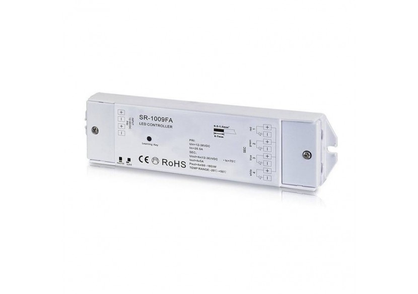 Contrôleur RGB/RGBW Dimmer PMW-12-36VDC (4 canaux 5A/canal)-Récepteur RF-SUNRICHER Perfect RF - SR-1009FA - Barcelona LED Contrôleur RGB/RGBW Dimmer PMW-12-36VDC (4 canaux 5A/canal)-Récepteur RF-SUNRICHER Perfect RF - SR-1009FA - Barcelona LED