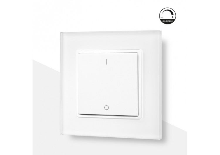 Interrupteur poussoir monochrome à gradation par radiofréquence 1Zone-Easy RF - D2801K1 - Barcelona LED