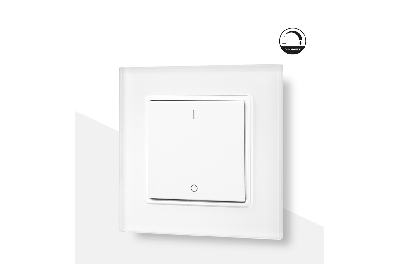 Interrupteur poussoir monochrome à gradation par radiofréquence 1Zone-Easy RF - D2801K1 - Barcelona LED