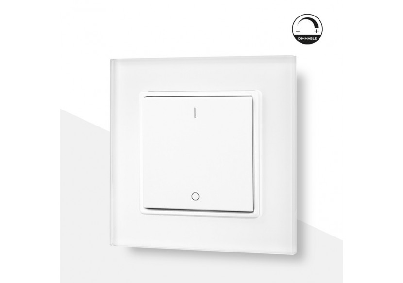 Interrupteur poussoir monochrome à gradation par radiofréquence 1Zone-Easy RF - D2801K1 - Barcelona LED Interrupteur poussoir monochrome à gradation par radiofréquence 1Zone-Easy RF - D2801K1 - Barcelona LED