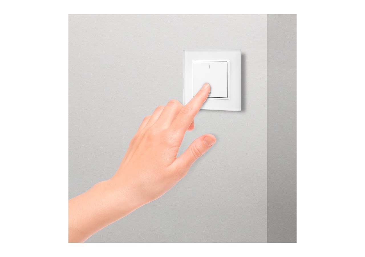 Interrupteur poussoir monochrome à gradation par radiofréquence 1Zone-Easy RF - D2801K1 - Barcelona LED
