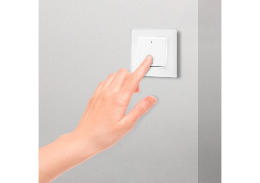 Interrupteur poussoir monochrome à gradation par radiofréquence 1Zone-Easy RF - D2801K1 - Barcelona LED Interrupteur poussoir monochrome à gradation par radiofréquence 1Zone-Easy RF - D2801K1 - Barcelona LED