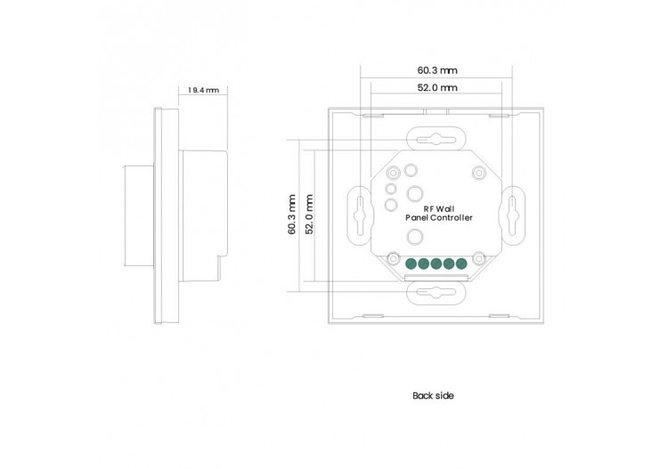 Interrupteur variateur radiofréquence, 1 voie-Easy RF - D2805R - Barcelona LED 2