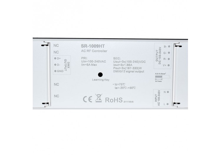 Variateur RGB 230V-AC récepteur RF (3 Canaux 1.2A/Ch)-SUNRICHER Perfect RF - SR-1009HT - Barcelona LED 2