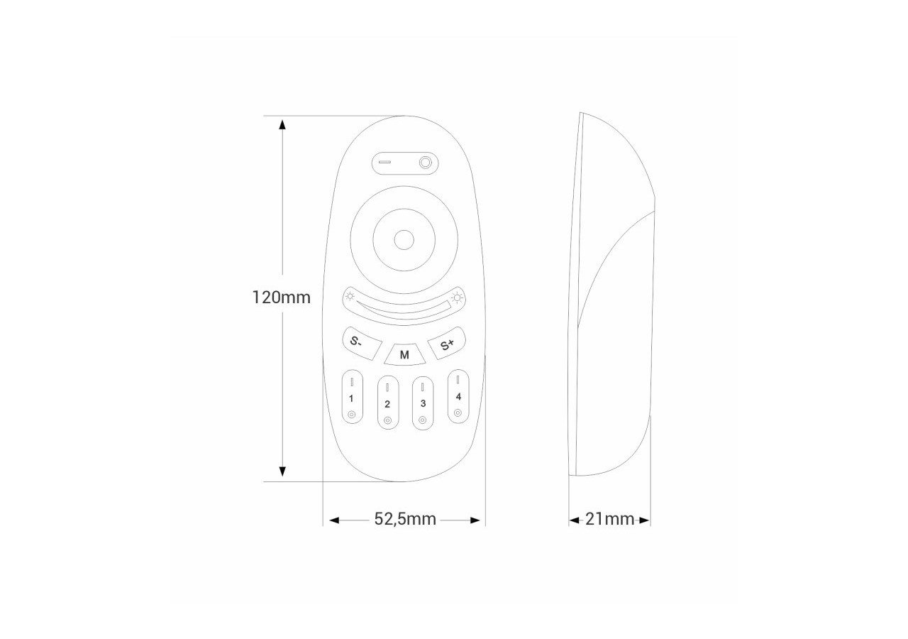 Télécommande LED RGBW-4 Zones-BLANC-FUT096-Mi-Light - FUT096 - Barcelona LED
