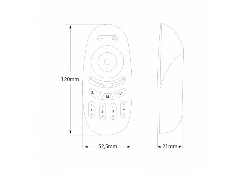 Télécommande LED RGBW-4 Zones-BLANC-FUT096-Mi-Light - FUT096 - Barcelona LED