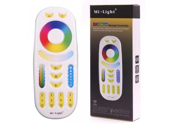 Télécommande LED RGB + CCT-4 Zones-BLANC-FUT092-Mi-Light - FUT092 - Barcelona LED