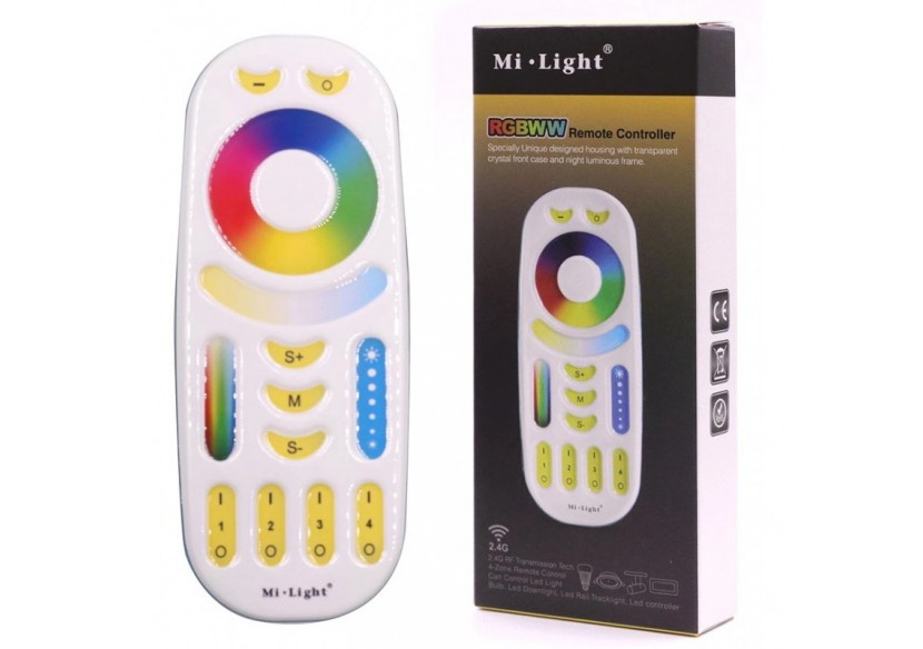 Télécommande LED RGB + CCT-4 Zones-BLANC-FUT092-Mi-Light - FUT092 - Barcelona LED