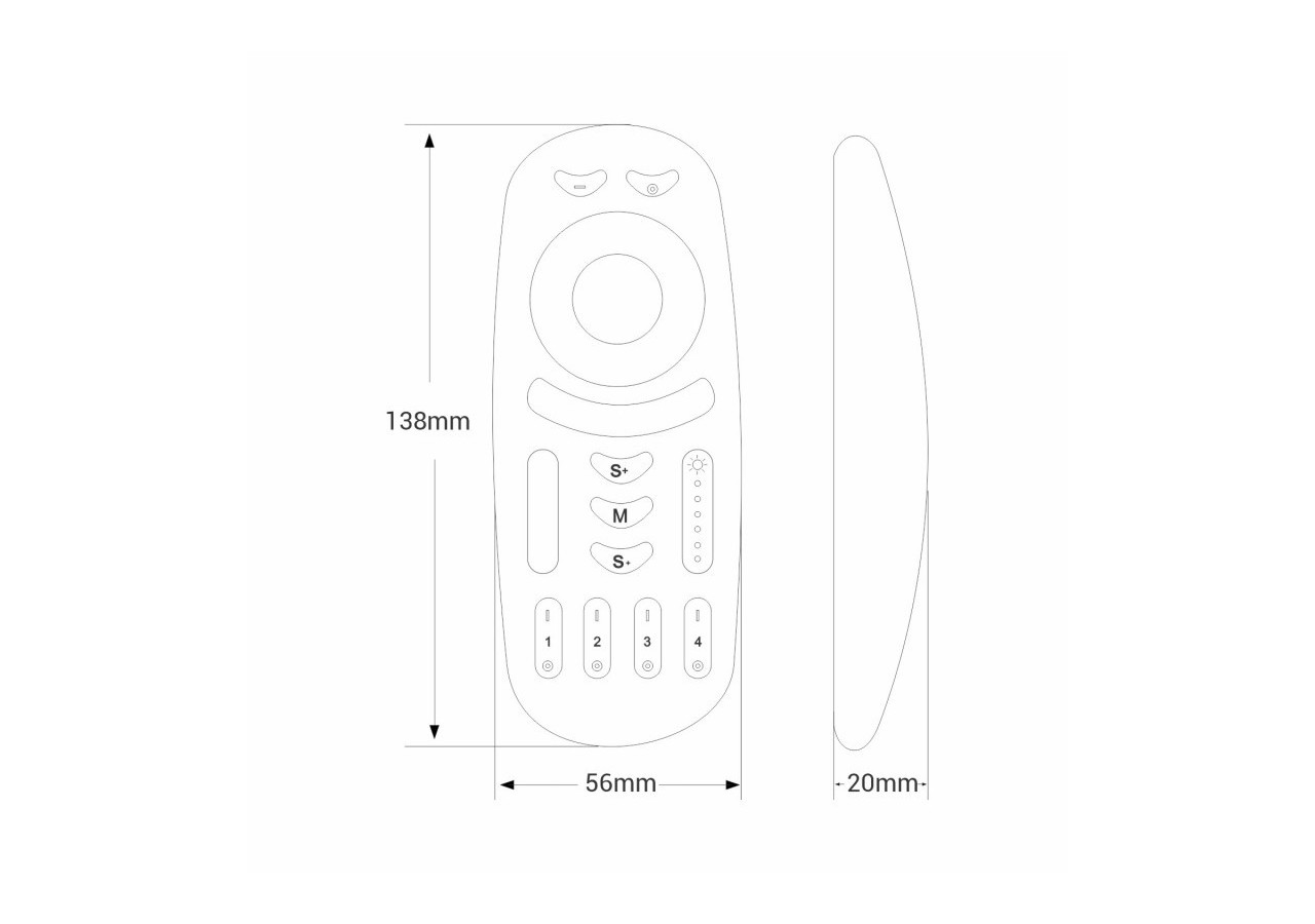 Télécommande LED RGB + CCT-4 Zones-BLANC-FUT092-Mi-Light - FUT092 - Barcelona LED
