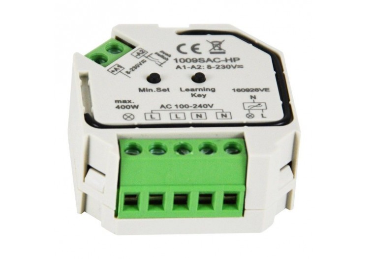 Variateur (RF + PUSH) pour LED Triac 230V 400W max. (1 canal) SUNRICHER-Perfect RF - SR-1009SAC-HP - Barcelona LED 2