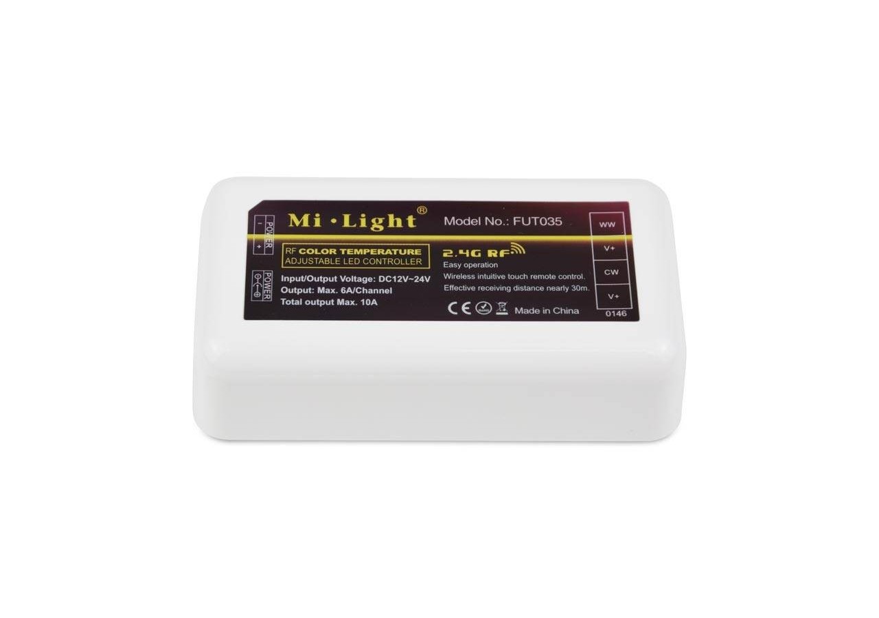 Contrôleur ruban LED CCT-12/24V DC-2.4G-MiBoxer-FUT035 - B1410CCT - Barcelona LED