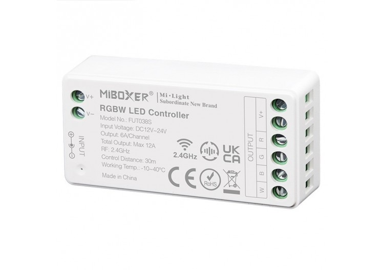 Contrôleur de bande RGBW 12/24V DC-2.4G-WIFI-MiBoxer-FUT038S - FUT038S - Barcelona LED