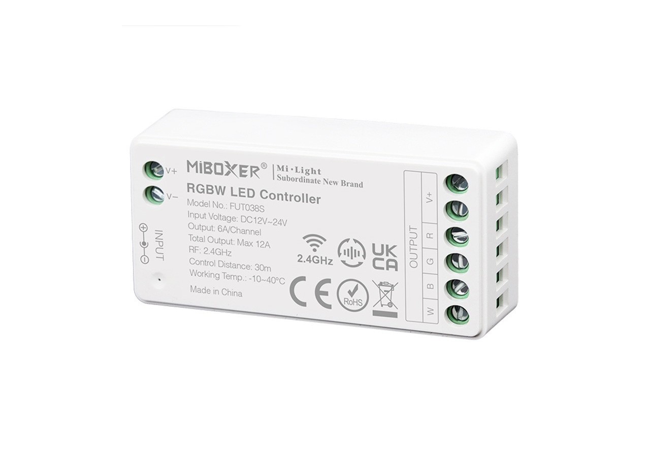Contrôleur de bande RGBW 12/24V DC-2.4G-WIFI-MiBoxer-FUT038S - FUT038S - Barcelona LED