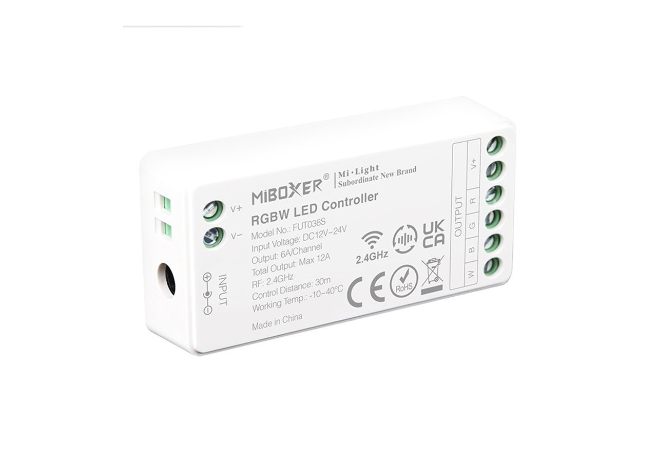 Contrôleur de bande RGBW 12/24V DC-2.4G-WIFI-MiBoxer-FUT038S - FUT038S - Barcelona LED