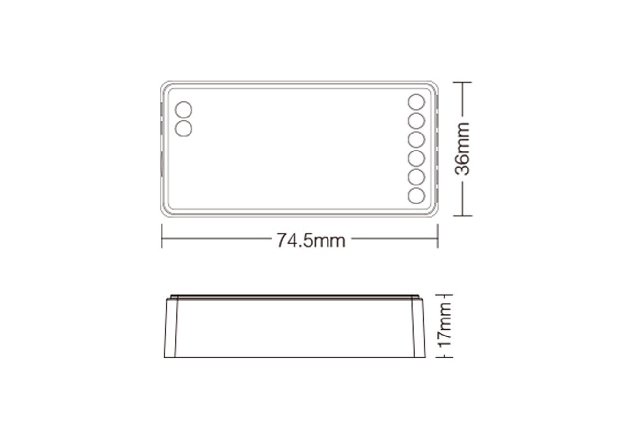 Contrôleur de bande RGBW 12/24V DC-2.4G-WIFI-MiBoxer-FUT038S - FUT038S - Barcelona LED