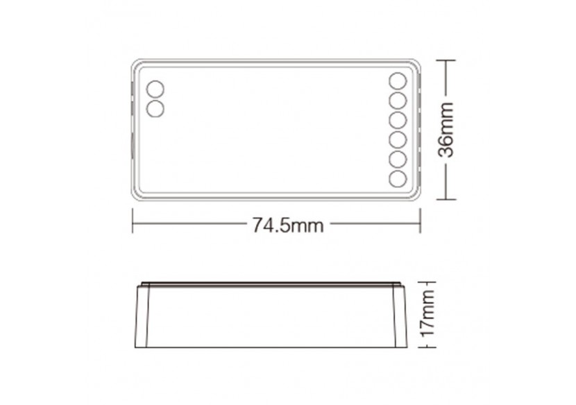 Contrôleur de bande RGBW 12/24V DC-2.4G-WIFI-MiBoxer-FUT038S - FUT038S - Barcelona LED