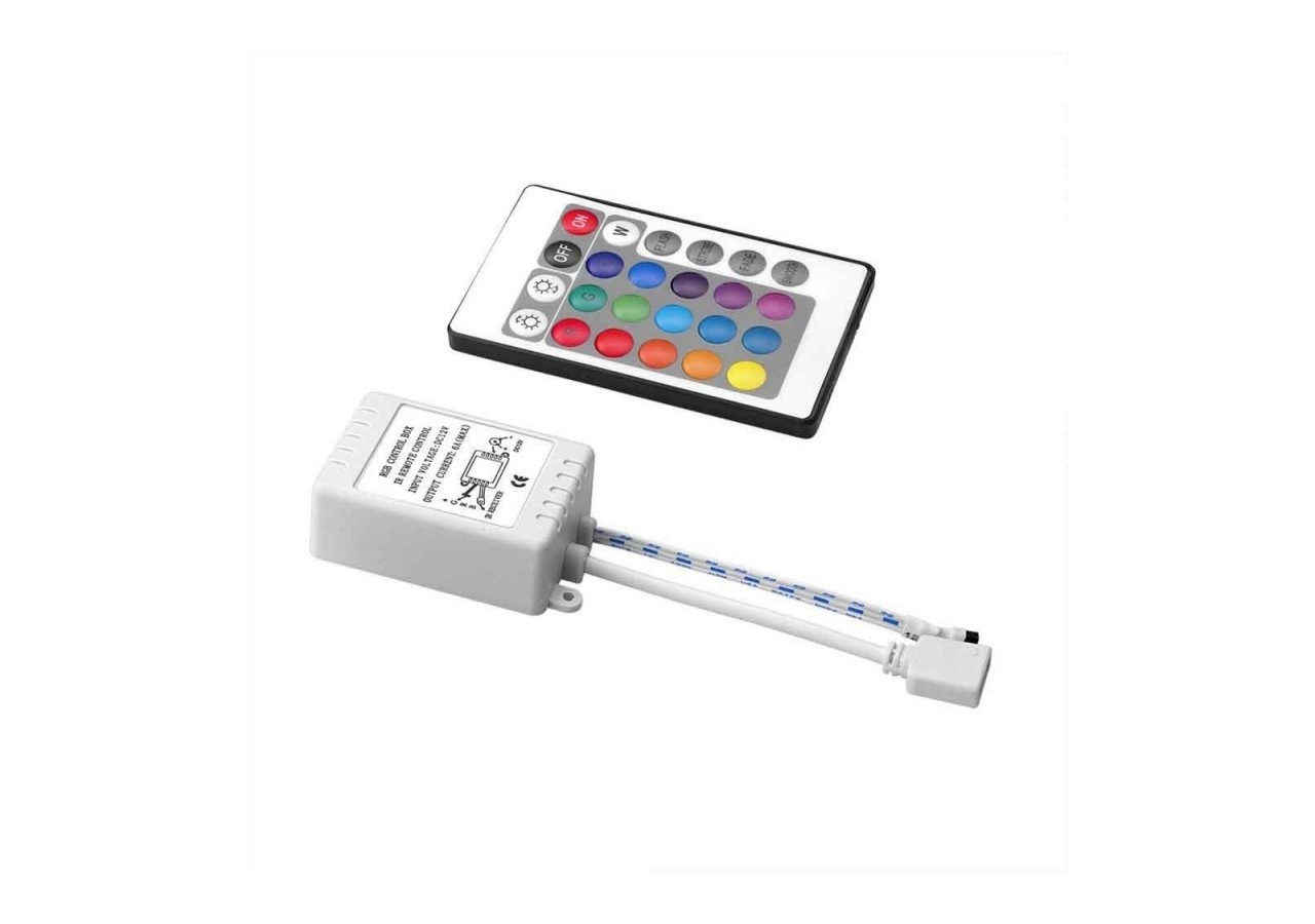 Contrôleur RGB 12V 6A (2a/ch) avec télécommande IR 24 touches - B1602 - Barcelona LED