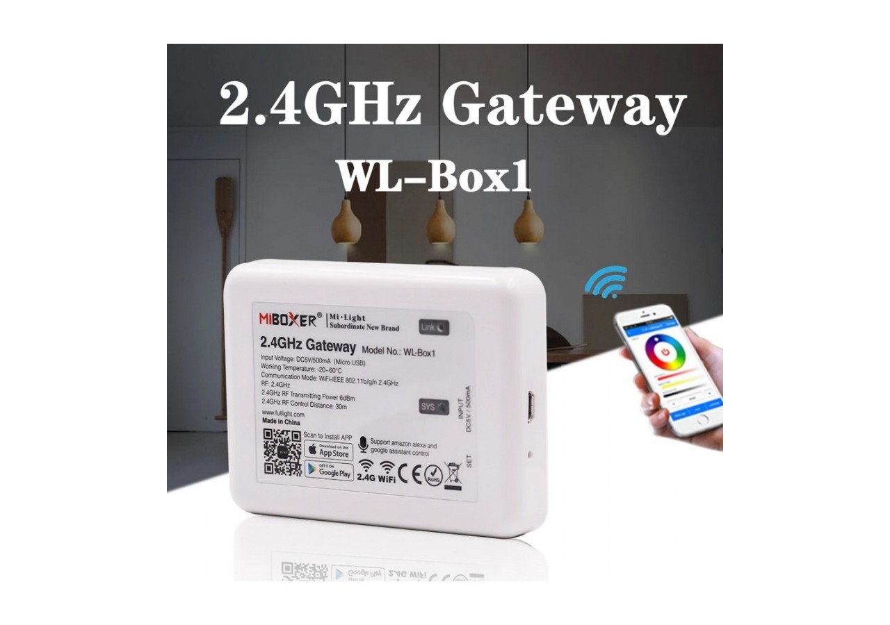 Contrôleur Wifi IBOX2.0 SMARTHOME | MiLight WL-BOX1 - WL-BOX1 - Barcelona LED