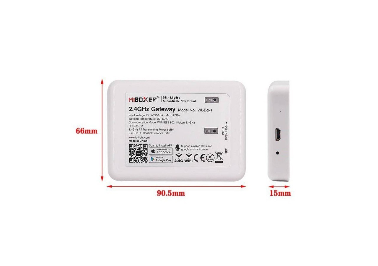 Contrôleur Wifi IBOX2.0 SMARTHOME | MiLight WL-BOX1 - WL-BOX1 - Barcelona LED