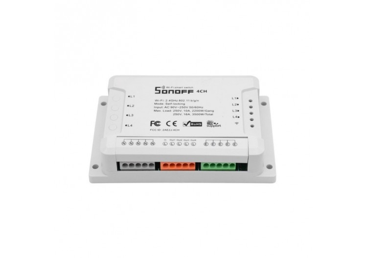 SONOFF 4CH Interrupteur WiFi 4 canaux 10A pour Smart Home - SONOFF4CHR3 - Barcelona LED