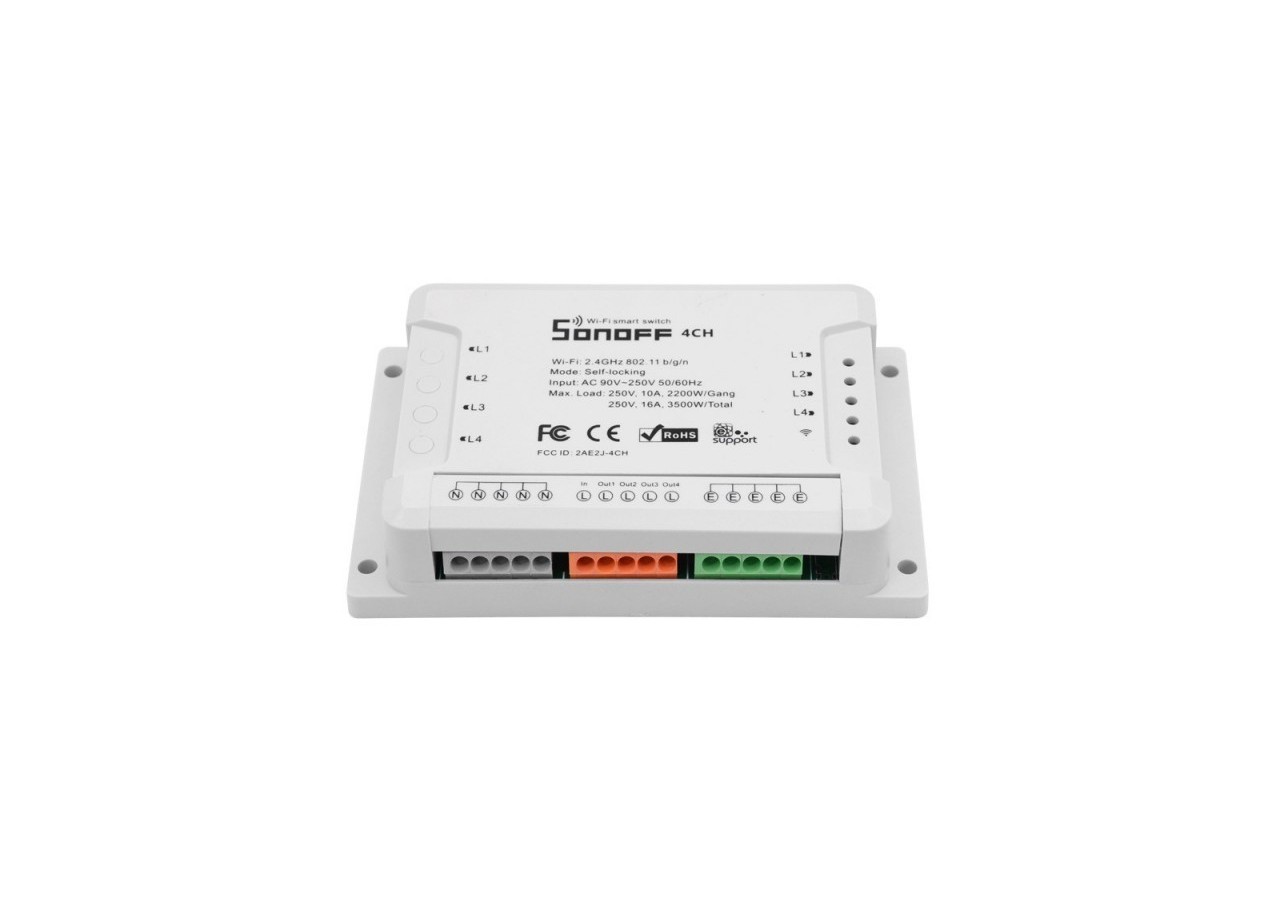 SONOFF 4CH Interrupteur WiFi 4 canaux 10A pour Smart Home - SONOFF4CHR3 - Barcelona LED