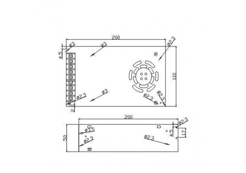 Alimentation à découpage 350W 12V DC 24.5A - B1563-350 - Barcelona LED