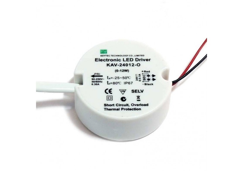 Alimentation étanche 12W 24V DC 0.5A IP67 - B1584-12 - Barcelona LED