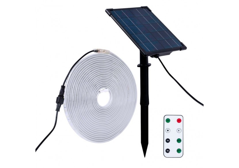 Ruban LED solaire extérieur avec télécommande 40W-12mm-10m-2700K-IP65 - SL29-40W - Barcelona LED Ruban LED solaire extérieur avec télécommande 40W-12mm-10m-2700K-IP65 - SL29-40W - Barcelona LED
