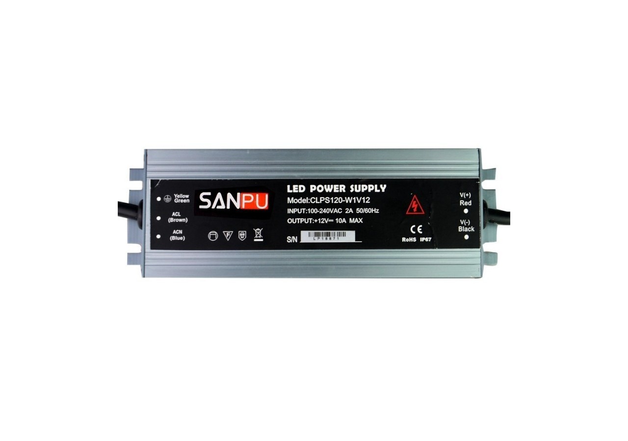Alimentation compacte et étanche 12V 120W IP67 - B1581-120 - Barcelona LED