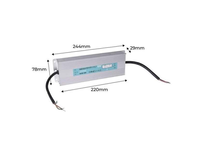 Transformateur étanche 12V 200W IP67 - B1581-200 - Barcelona LED