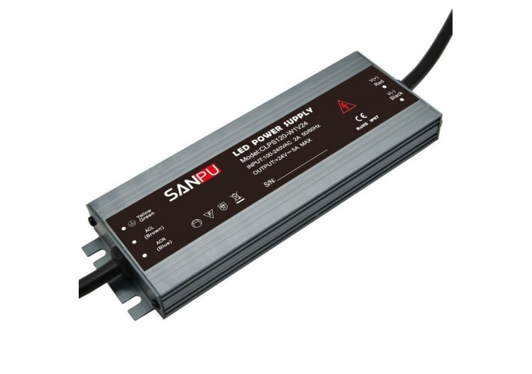 Alimentation compacte et étanche 24V 120W IP67 - B1585-120 - Barcelona LED