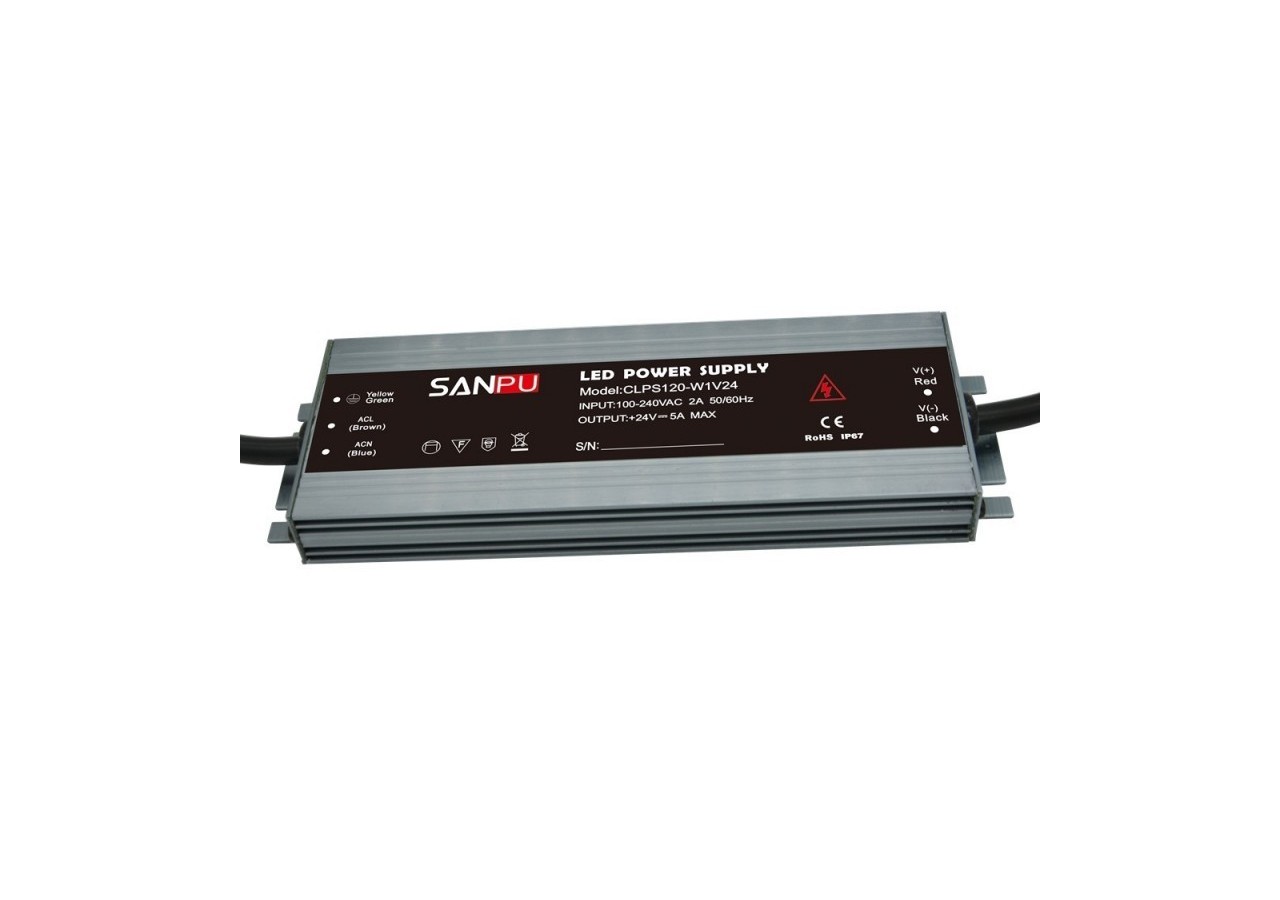 Alimentation compacte et étanche 24V 120W IP67 - B1585-120 - Barcelona LED