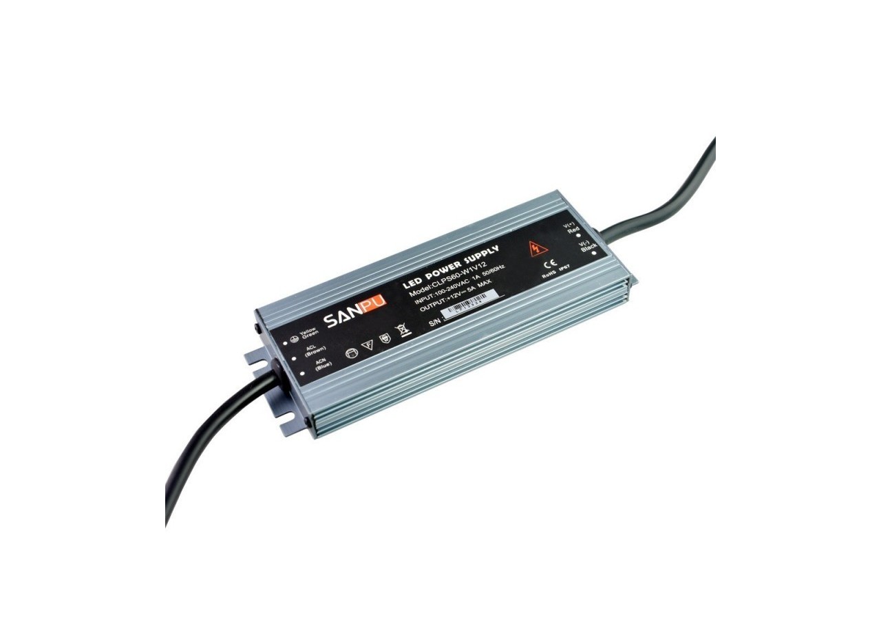 Transformateur étanche 12V 60W IP67 - B1581-60 - Barcelona LED