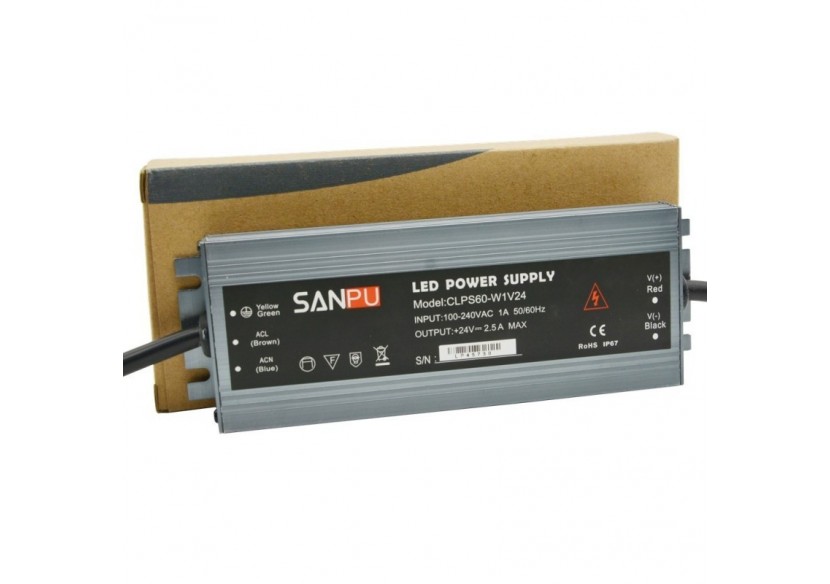 Transformateur 24V étanche 60W 2.5A IP67 - B1585-60 - Barcelona LED Transformateur 24V étanche 60W 2.5A IP67 - B1585-60 - Barcelona LED
