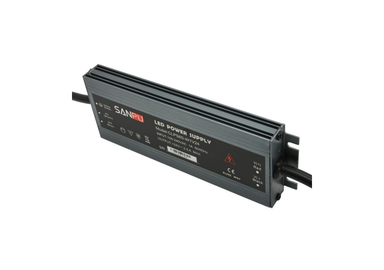 Transformateur 24V étanche 60W 2.5A IP67 - B1585-60 - Barcelona LED