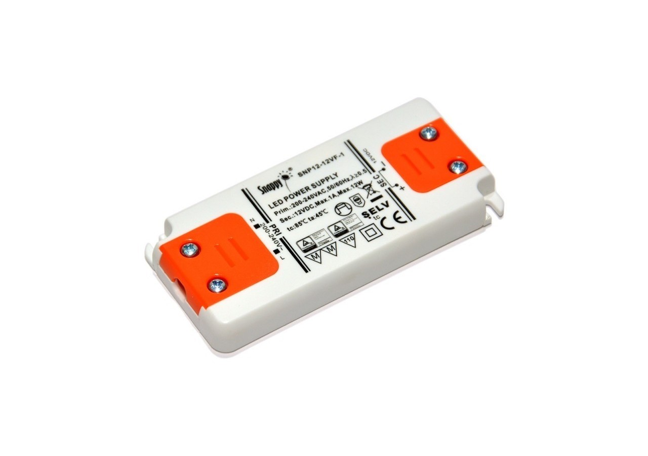 Alimentation LED 12W 12V DC 1A extra plate - B1561-12 - Barcelona LED