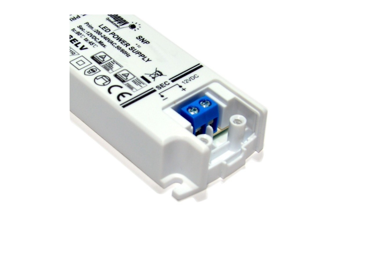 Alimentation LED 12W 12V DC 1A extra plate - B1561-12 - Barcelona LED