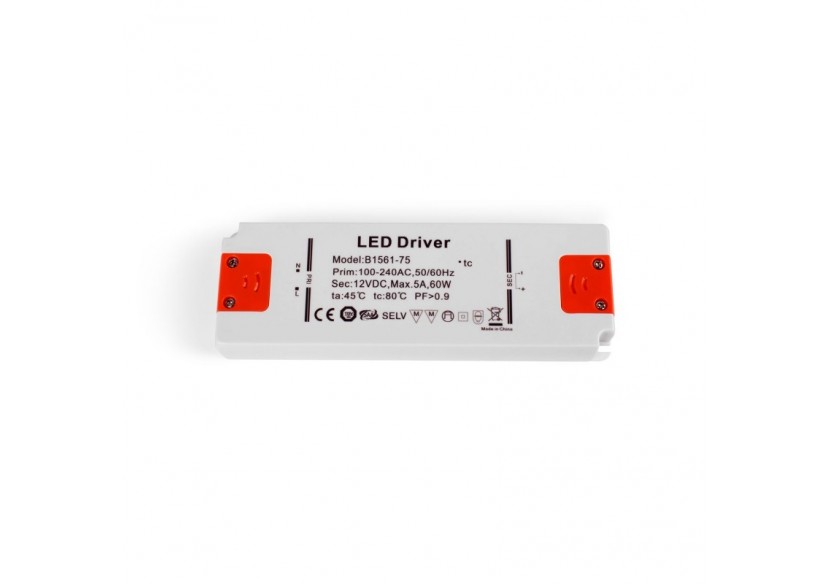 Alimentation LED 12V-60W-IP20 extra plate - B1561-60V - Barcelona LED Alimentation LED 12V-60W-IP20 extra plate - B1561-60V - Barcelona LED