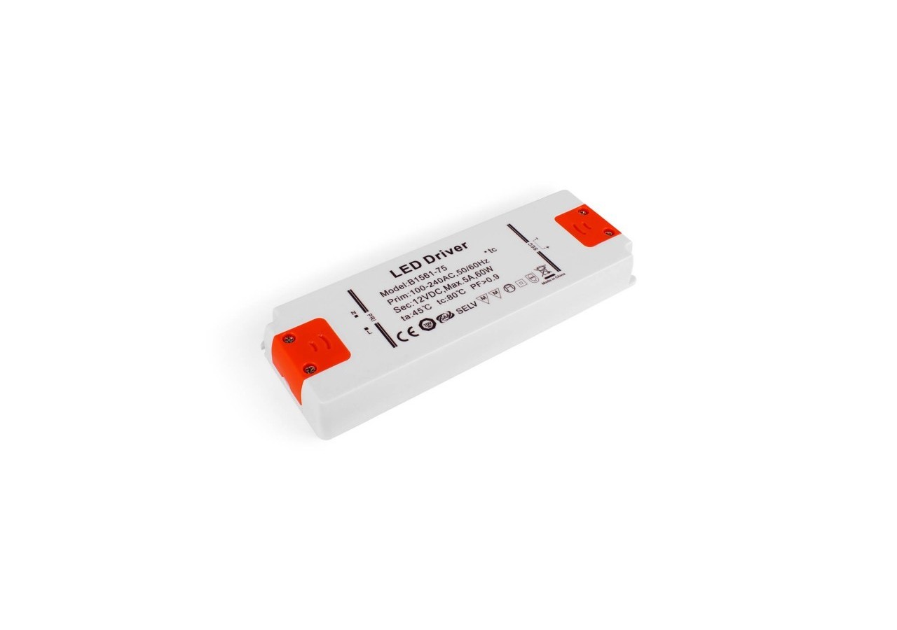 Alimentation LED 12V-60W-IP20 extra plate - B1561-60V - Barcelona LED