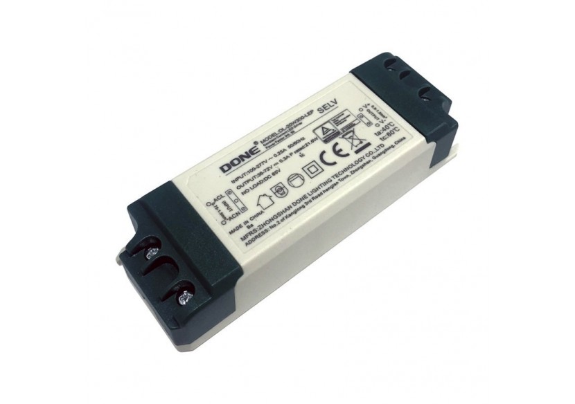 Driver Done pour downlight LED 300mA 36-72V-CC (11-21W) - B1272-DONE - Barcelona LED Driver Done pour downlight LED 300mA 36-72V-CC (11-21W) - B1272-DONE - Barcelona LED